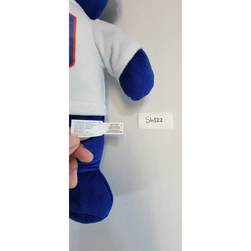 New York Giants NFL Mascot Bear‎ Plush Toy Blue Red White Jersey